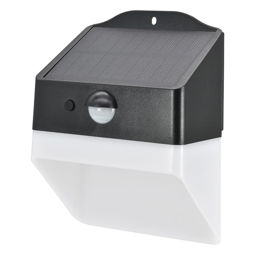 センサーウォールライト(人感/200lm/ソーラー発電式/昼光色/保護等級IP65/ブラック)_06-5213_LT-SSP20DW_OHM(オーム電機)